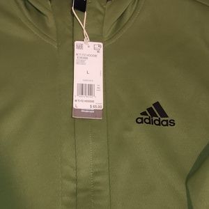 Green Adidas zip-up hoodie